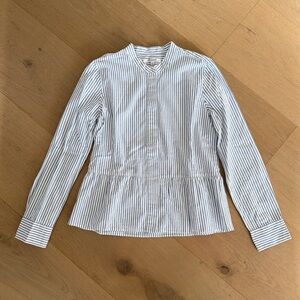 Madewell Blue and White Striped 100% Cotton Shirt - XXS